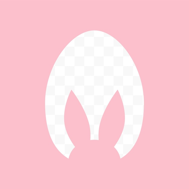 Cut out Easter egg frame with bunny or rabbit ears Applicable for social media stories posts