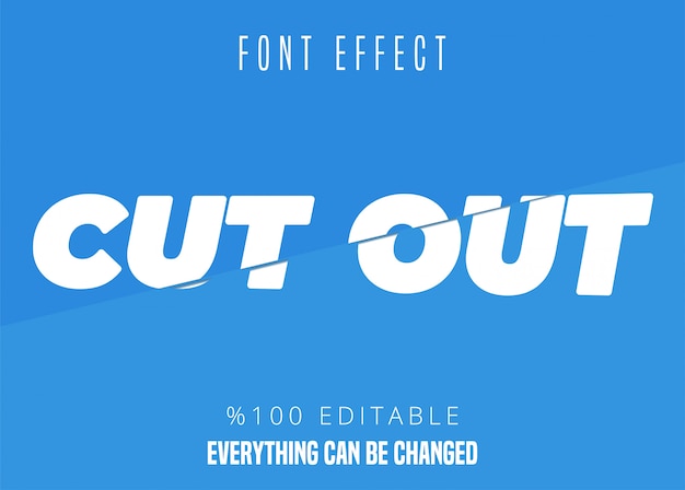 Vector cut out font effect