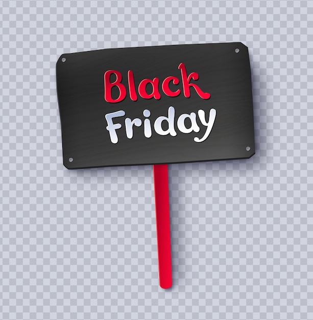 Cut paper style illustration of Black Friday sale plate