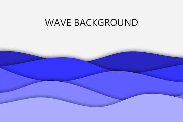 Cut paper wave background