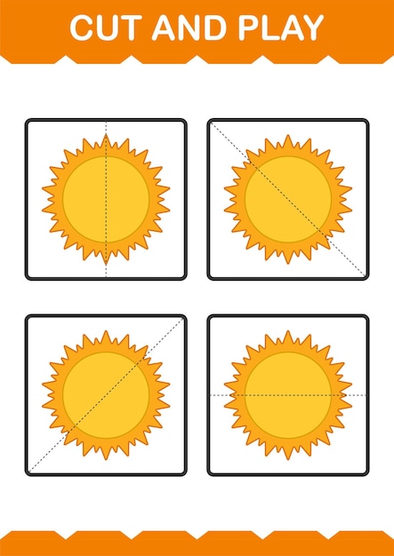 Vector cut and play with sun