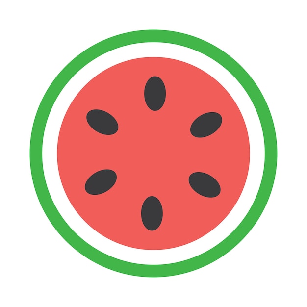 Vector cut watermelon illustration