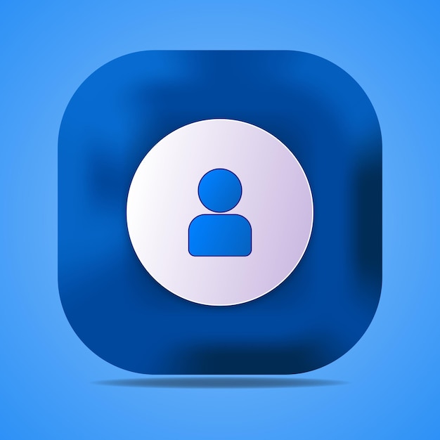 Cute 3d button icon