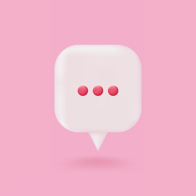 cute 3d chat bubble icon