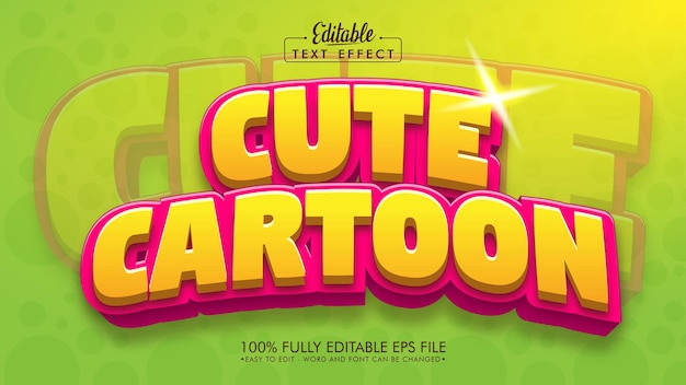 Cute 3d editable text effect