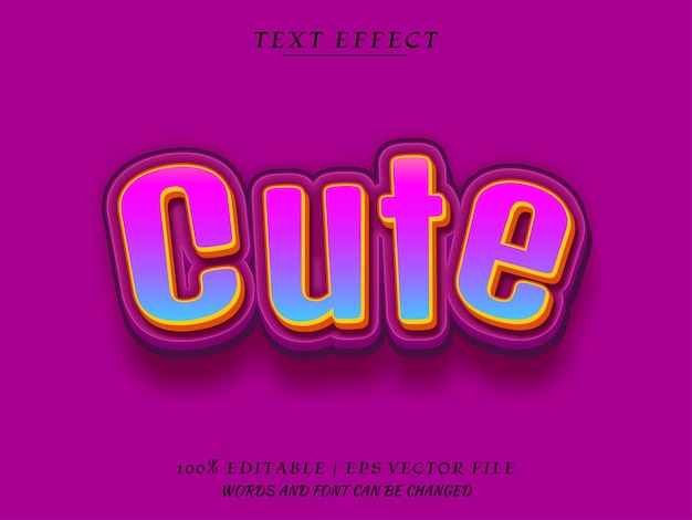 Cute 3d editbale text effect text mockup