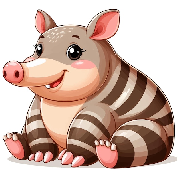 Вектор Иллюстрация мультфильма cute aardvark vector