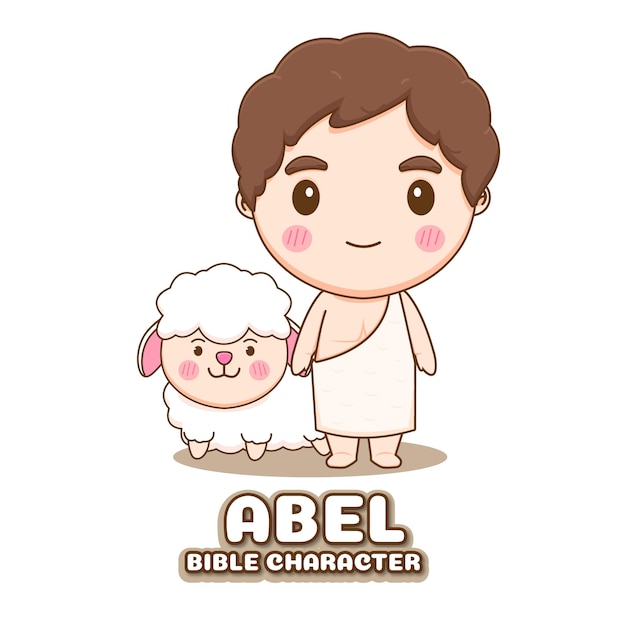 귀여운 AbelChibi 만화 성경 캐릭터