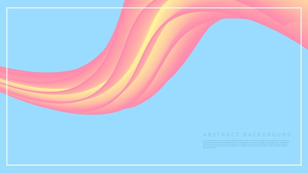 Pink And Yellow Abstract Background With Fluid Design Gradient