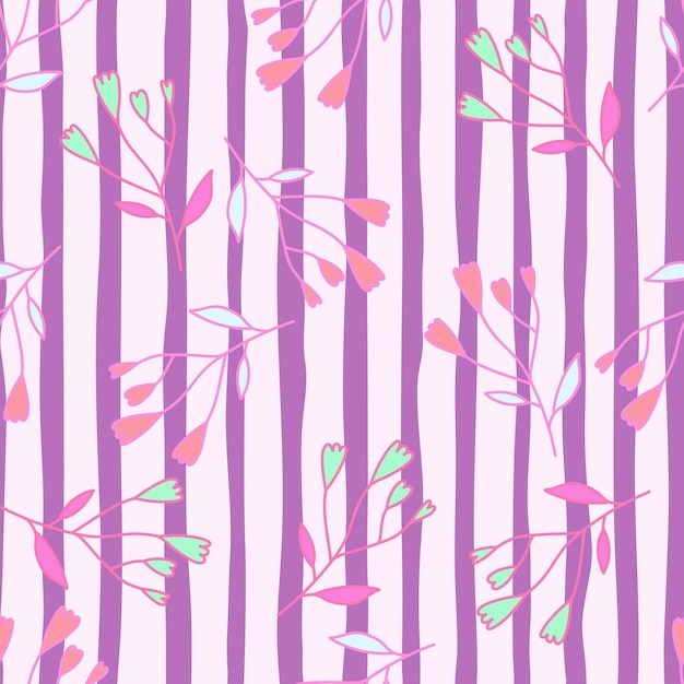 Cute abstract flower seamless pattern Hand drawn floral wallpaper