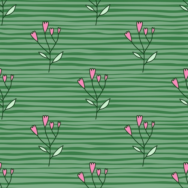 Cute abstract flower seamless pattern Hand drawn floral wallpaper