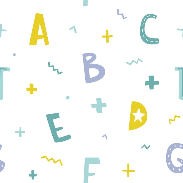 Cute abstract letters pattern.