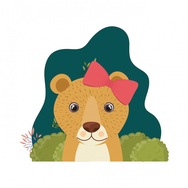 Cute and adorable female lion