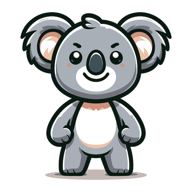 Vector cute adorable koala australian animal cartoon character vector illustration flat design template