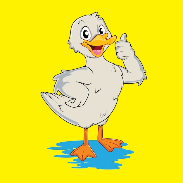 cute and adorable white duck