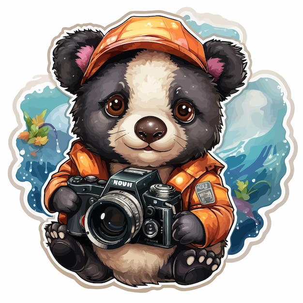 cute adventure with cute panda