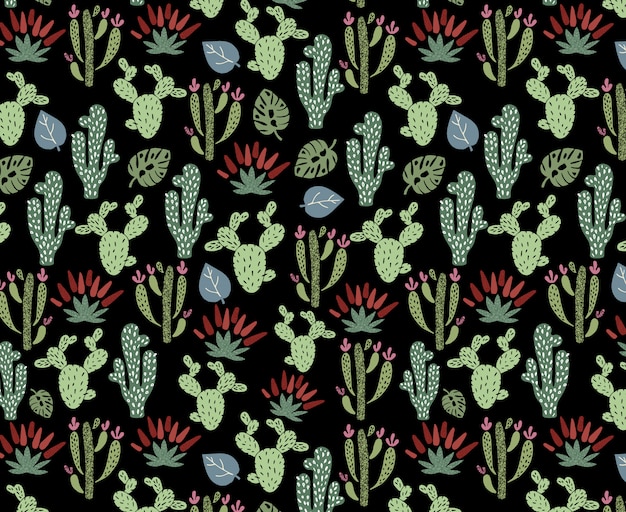 Vector cute africa seamless pattern