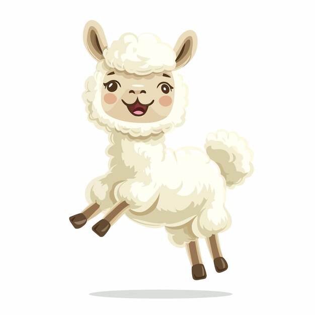 Cute_alpaca_character_jumpingFunny