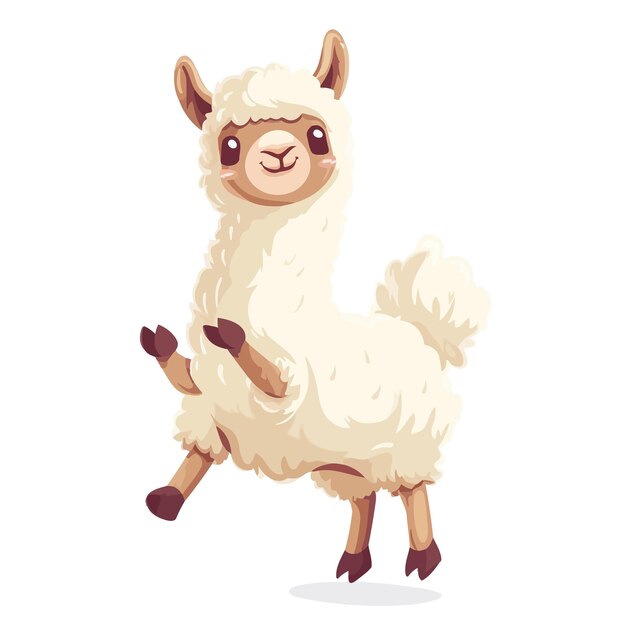 Cute_alpaca_character_jumpingFunny