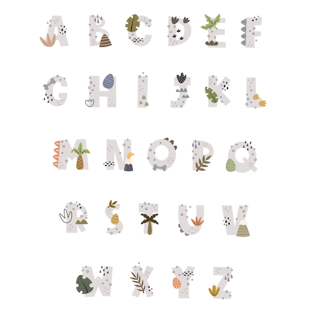 Cute alphabet Hand drawing font for children