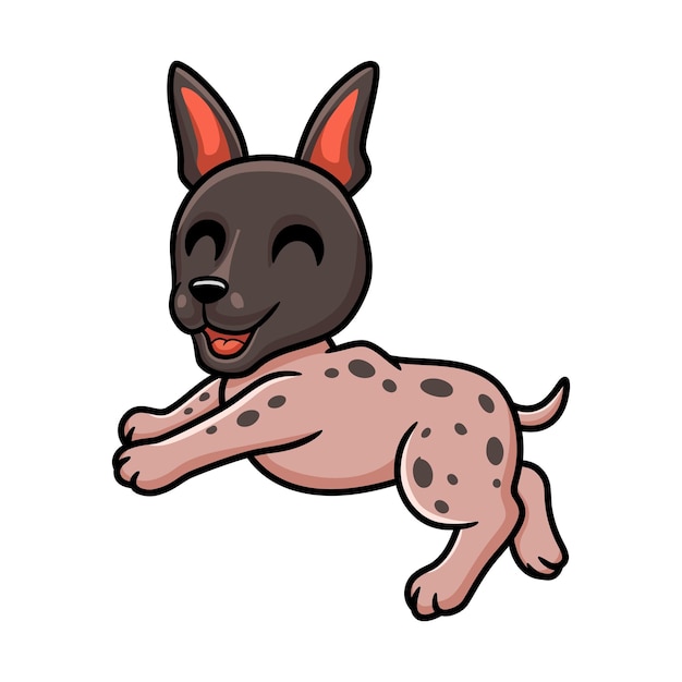 Cute american hairless terrier cartoon