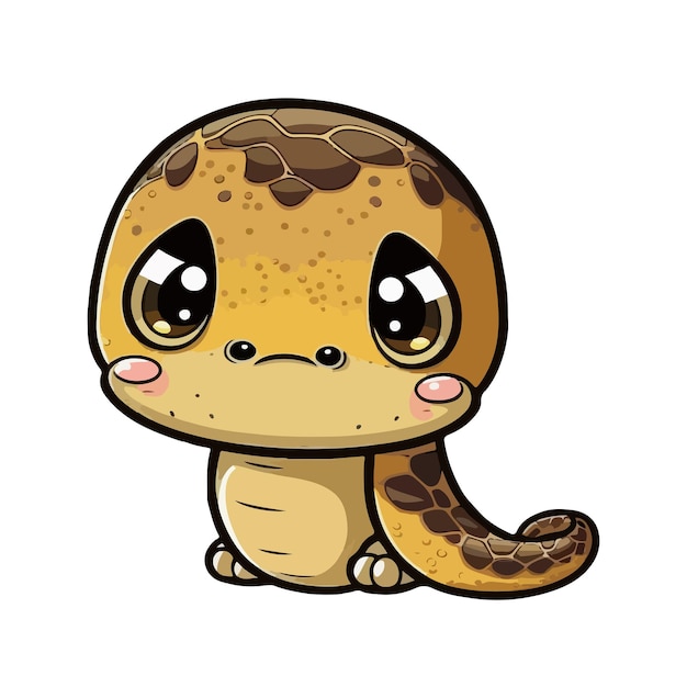 Cute anaconda cartoon style