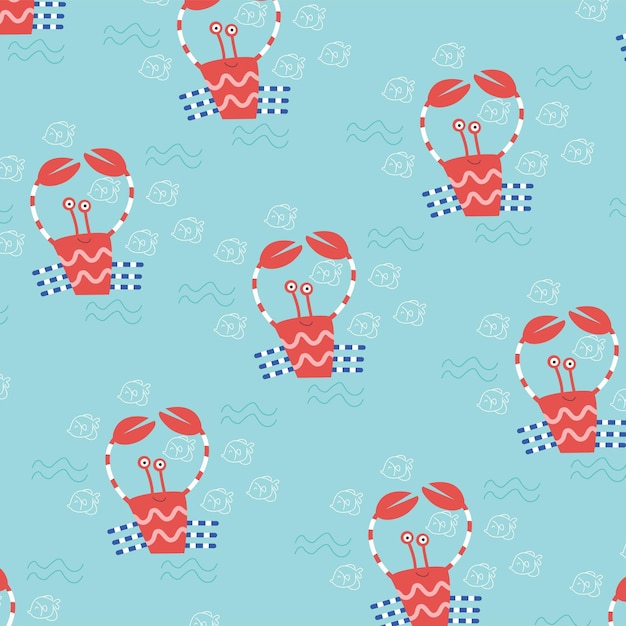 Cute animal cartoon pattern suitable for wallpaper