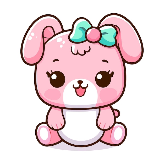 Vector cute animal cartoon vector on white background