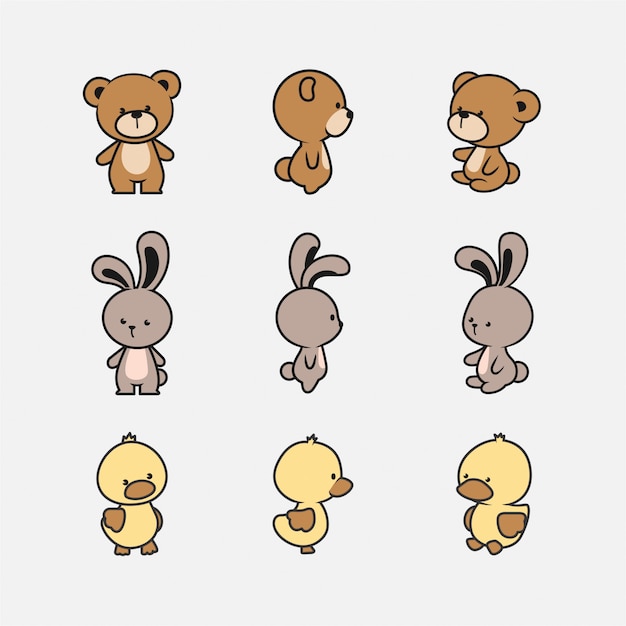 Cute animal character collection