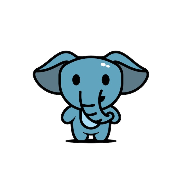 Cute animal characters elephant