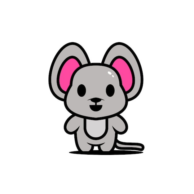 かわいい動物キャラクターラット