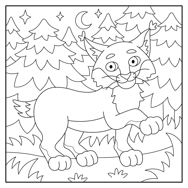 Cute animal coloring pages for kids