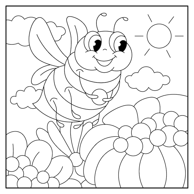 Cute animal coloring pages for kids