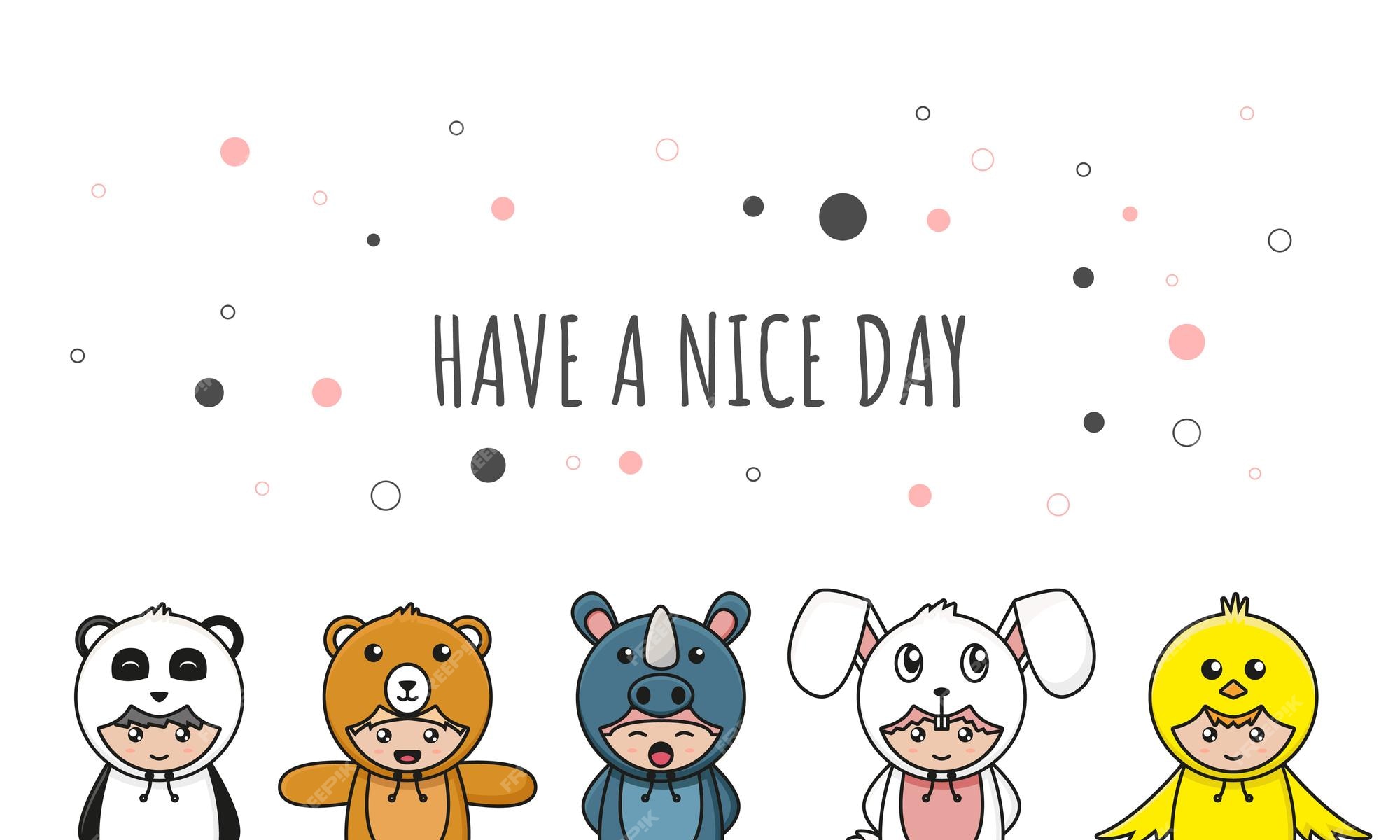 Premium Vector | Cute animal costume doodle banner background wallpaper ...