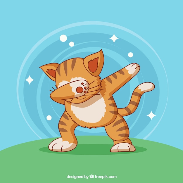 Vector cute animal doing dabbing