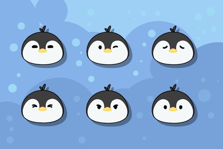 Vector cute animal face collection
