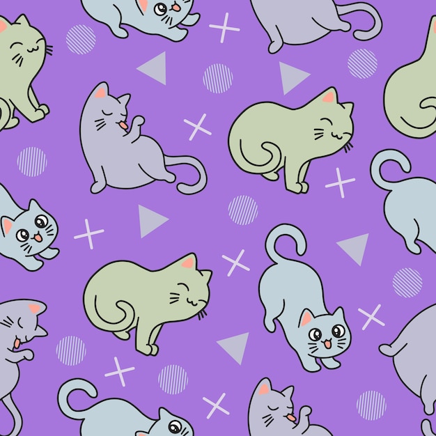 Cute animal gray and green seamless pattern wallpaper with design light purple