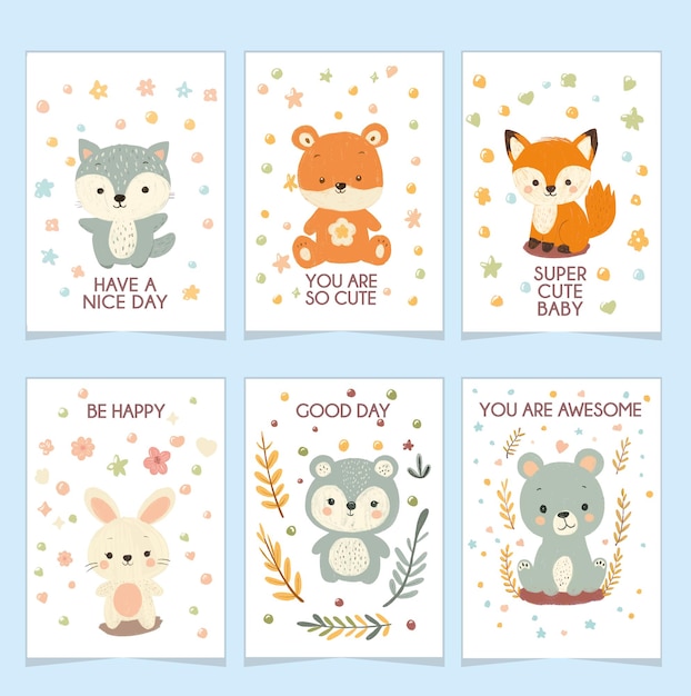 Cute Animal Greeting Cards