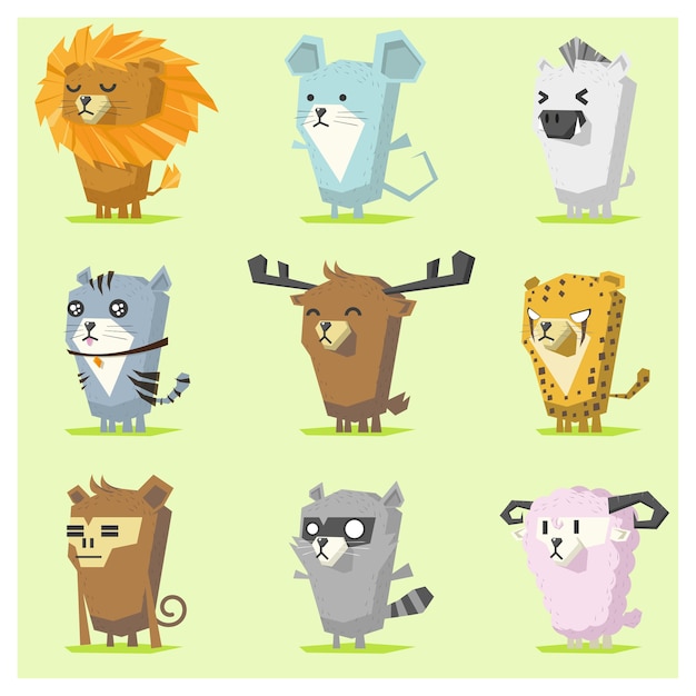 Cute Animal Icons Set