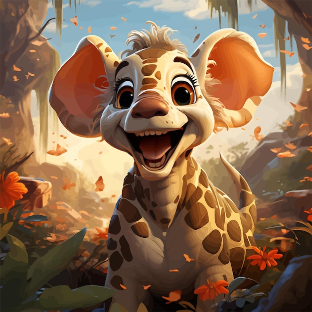 cute animal illustration background