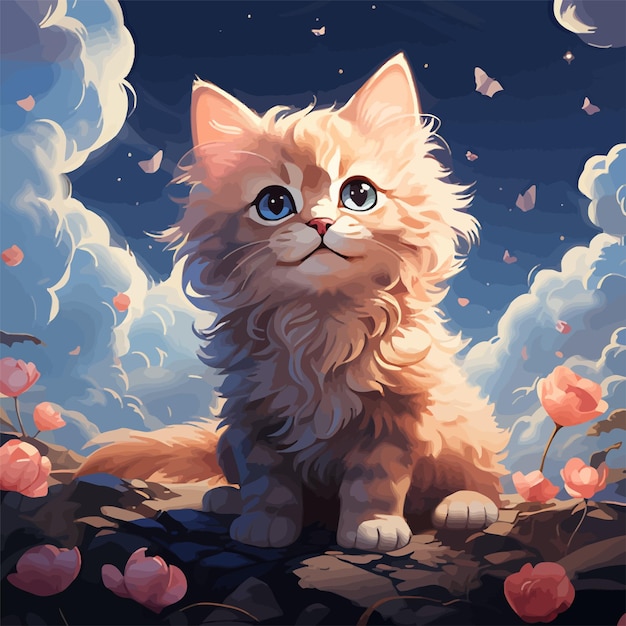 cute animal illustration background