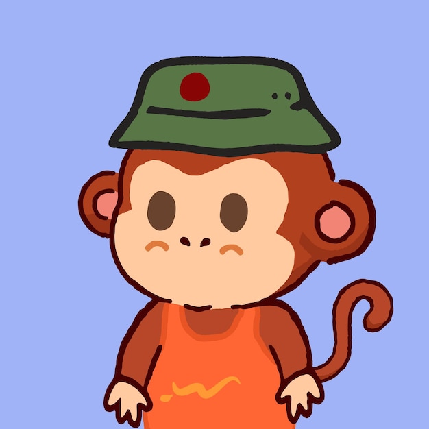 Cute animal monkey illustration cartoon