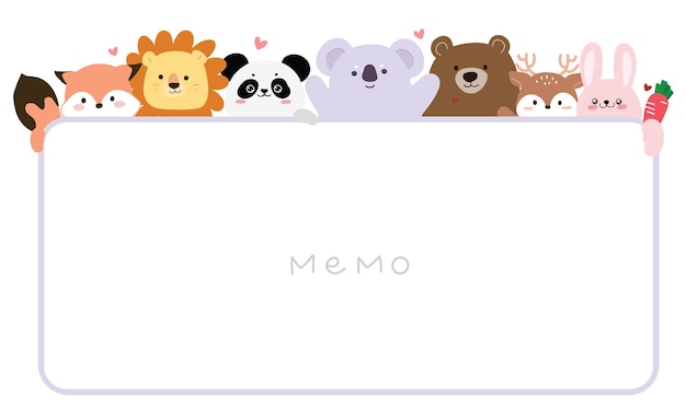 A cute animal note