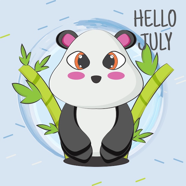 Cute Animal Panda is geschikt voor naadloze patronen, prints en andere. Gemakkelijk te bewerken