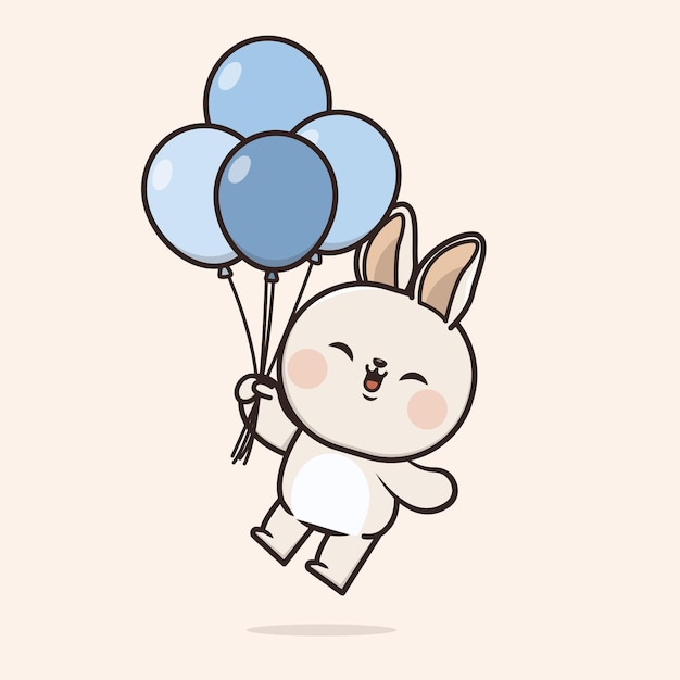 Vector cute animal rabbit