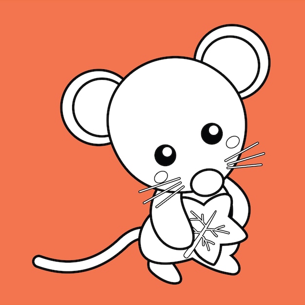 Cute Animal Rat Mouse Digital Stamp