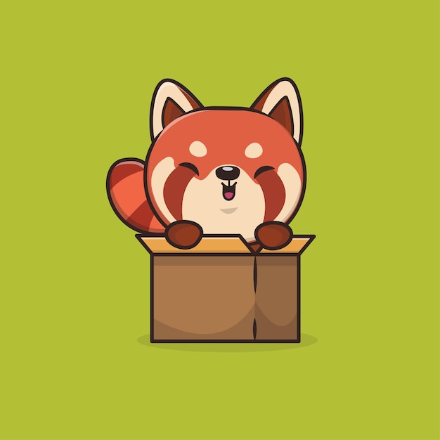 Cute Animal Red Panda illustration