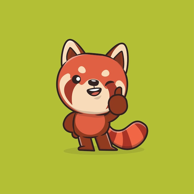 Cute Animal Red Panda illustration