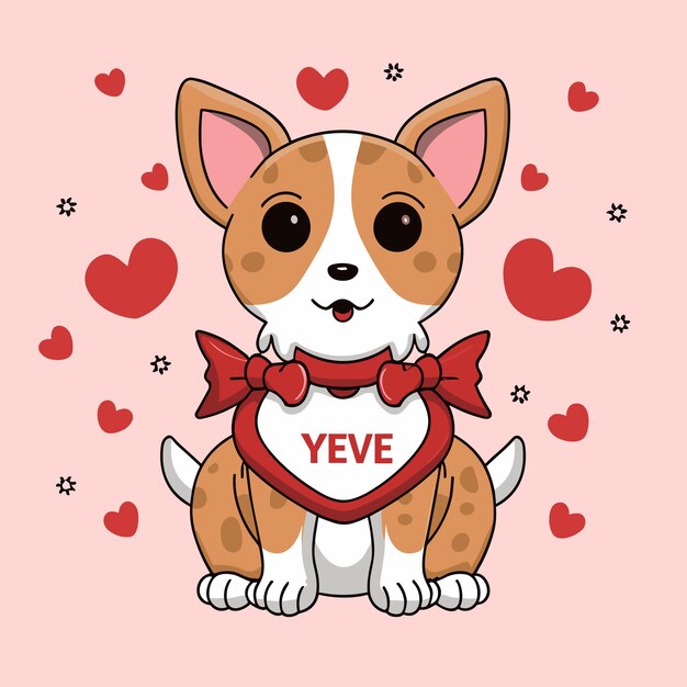 Cute animal Valentine's day vector design