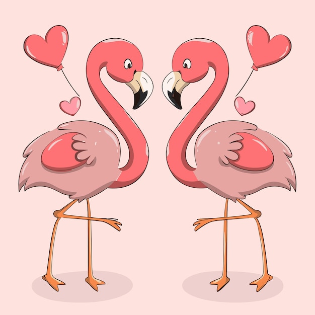 Animale carino disegno vettoriale del giorno di san valentino